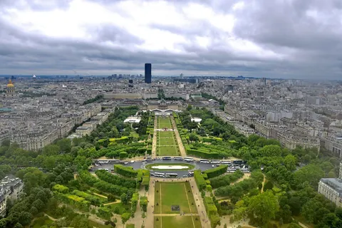 Champ de Mars sett ovenfra fra Eiffeltårnet